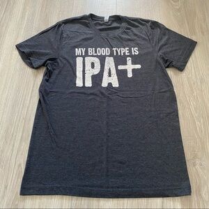 ⭐️3/$25 My Blood Type is IPA+ Graphic T-shirt Sz M